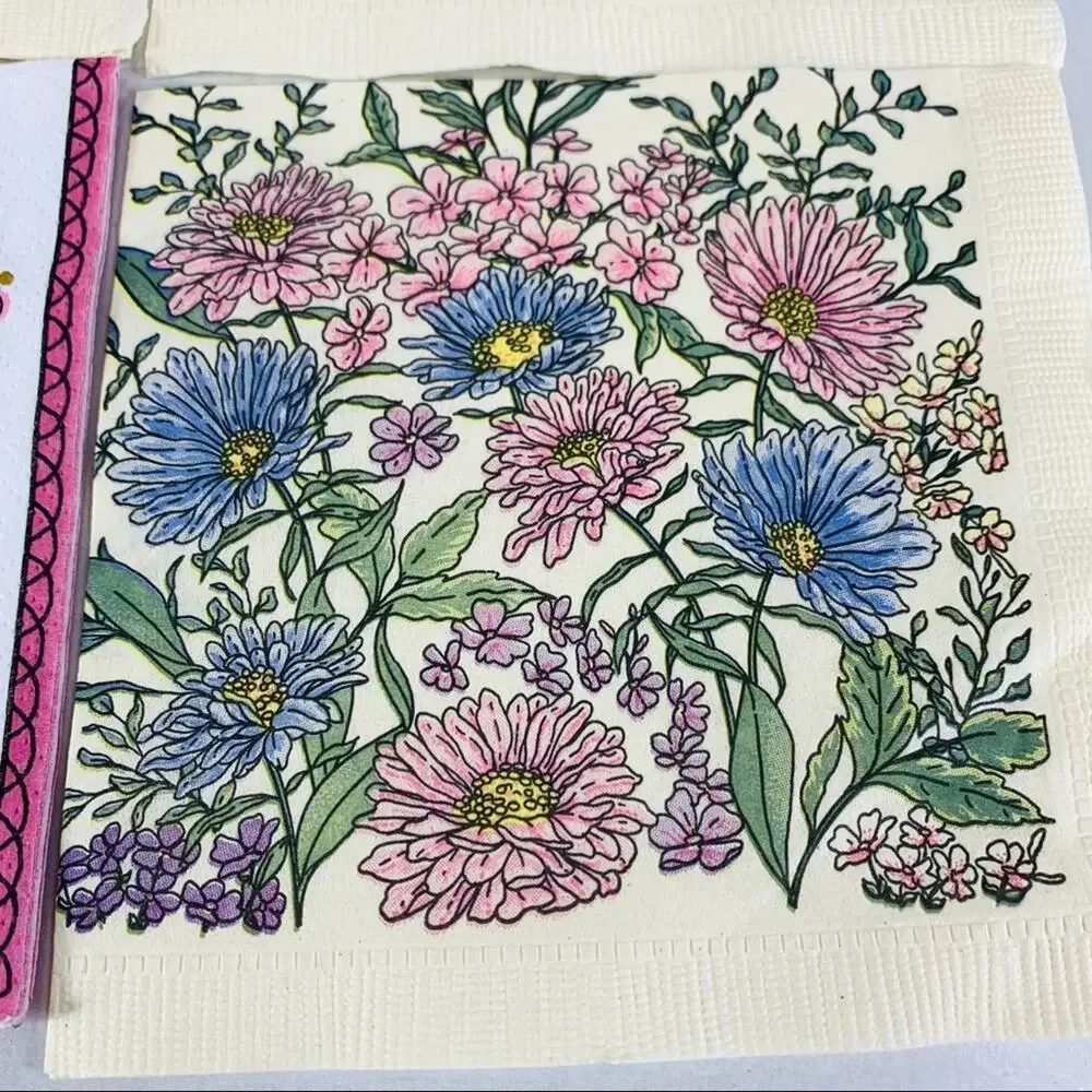 7 Vintage Napkins for Art Decoupage Crafting